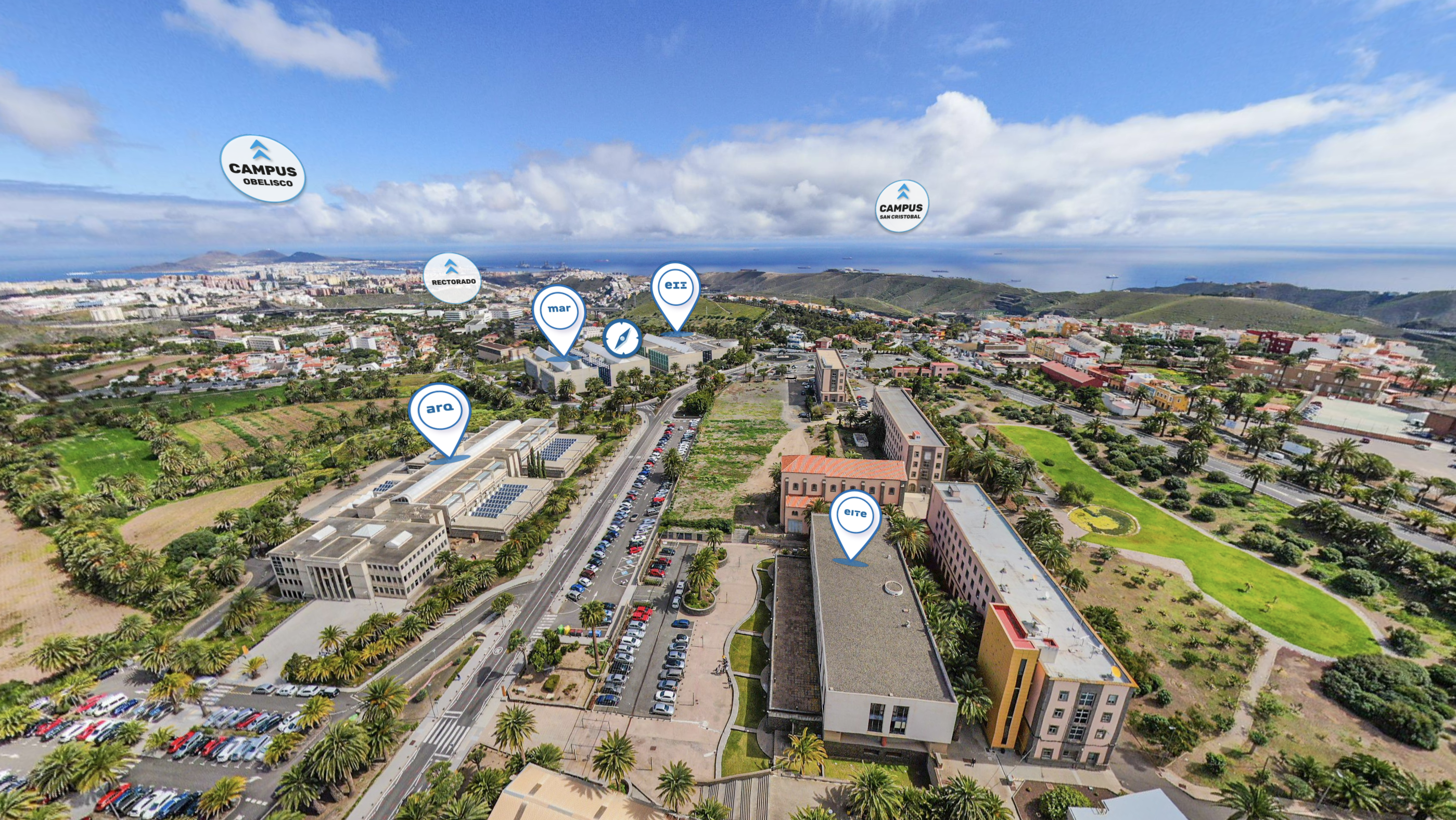 Visión 360 del Campus de Tafira de la ULPGC